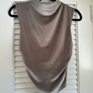 A New Day Shimmering Beige Top